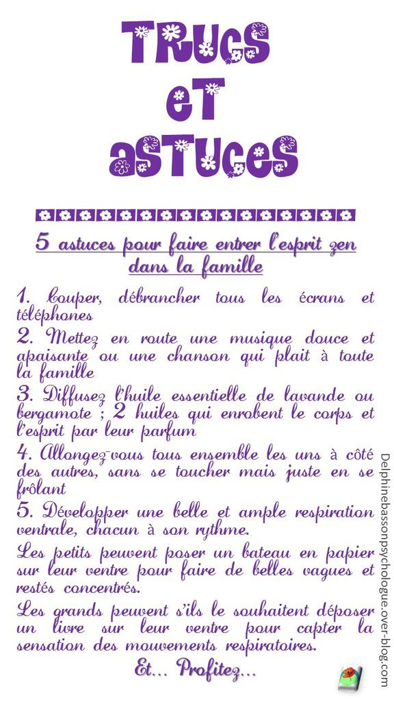 5 astuces pour faire entrer l’esprit zen dans la famille